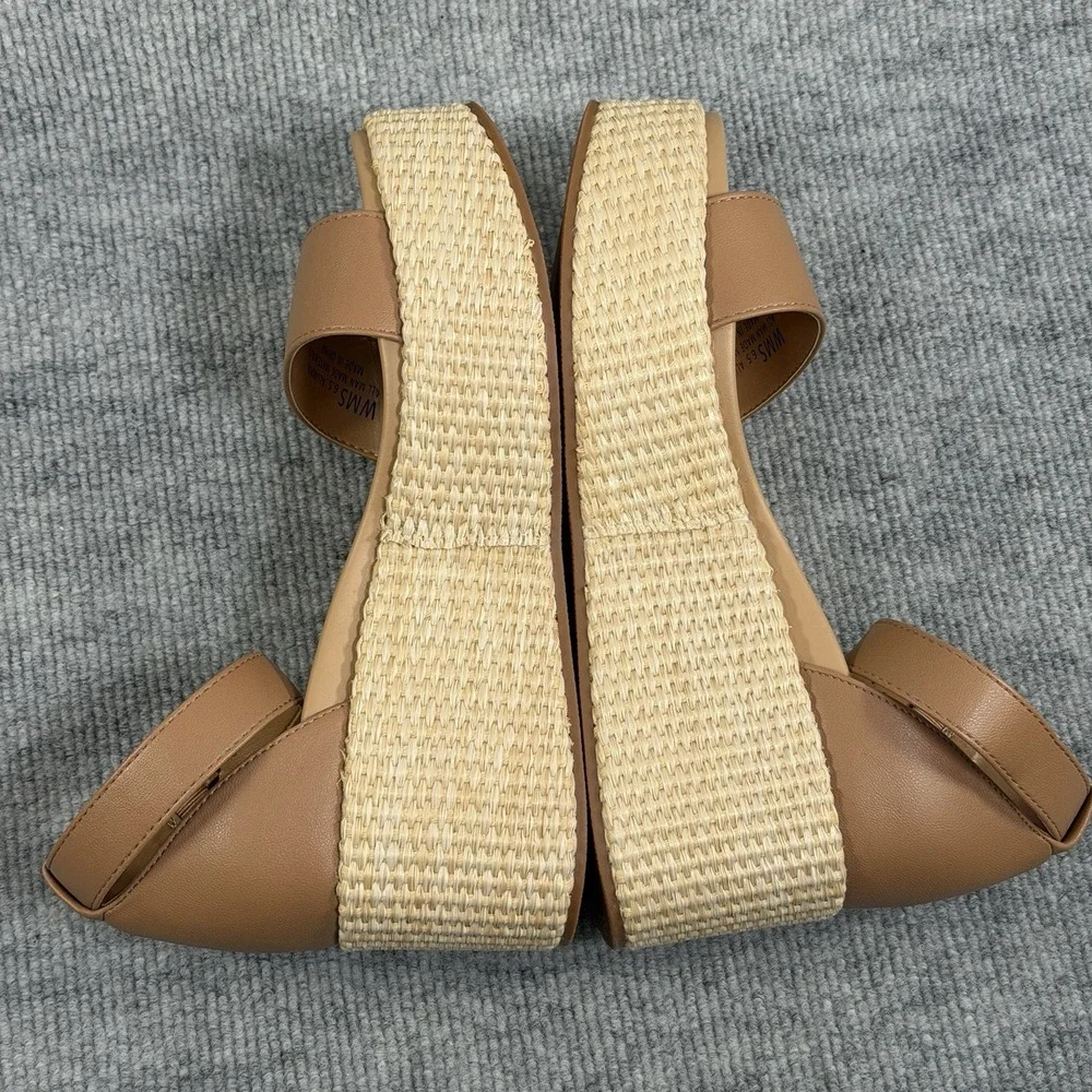 Dolce Vita Size-6.5 Women's Alumina Espadrille Sandals Wedge Brown